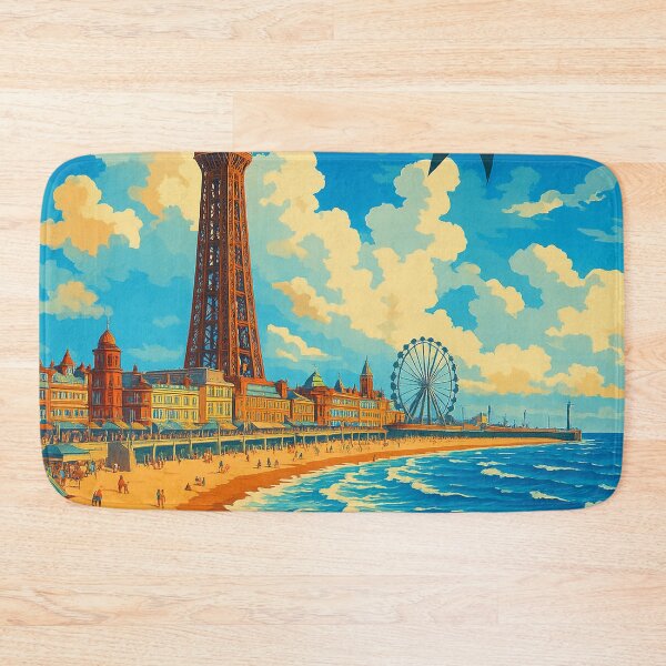 Item preview, Blackpool Seaside Tower – Vintage Travel Poster Style designed and sold by Fans-Favourites.