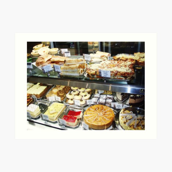Shopfront - Cakes and Pastries Art Print