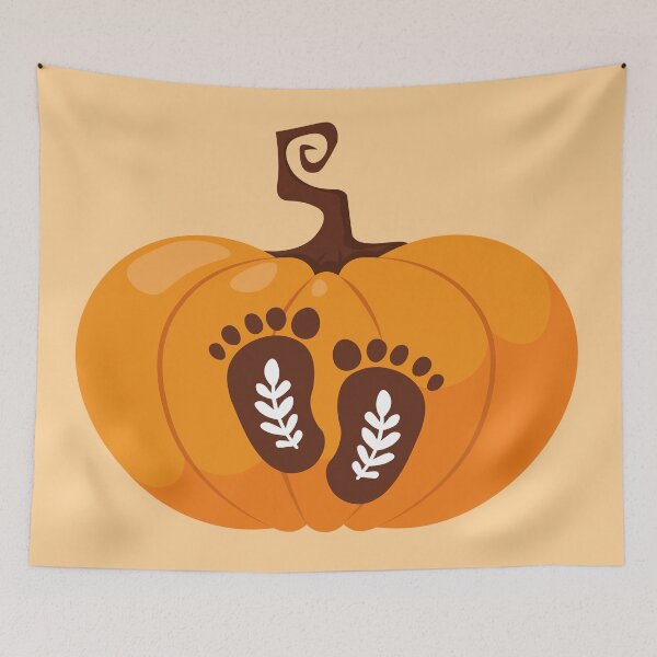 Item preview, Fall Pregnancy Announcement Cute Pumpkin with Baby Foots designed and sold by Art-of-Rory.