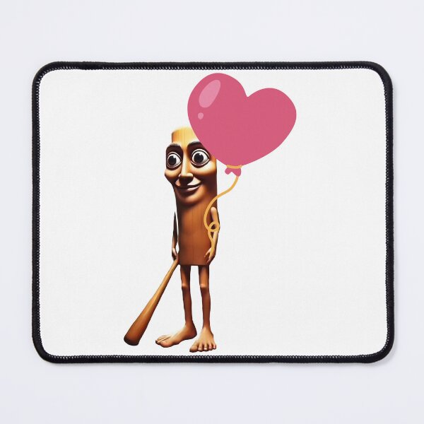 Item preview, Tung Sahur with Heart Balloon – Cute Meme Cartoon designed and sold by EmeraldeaArt.