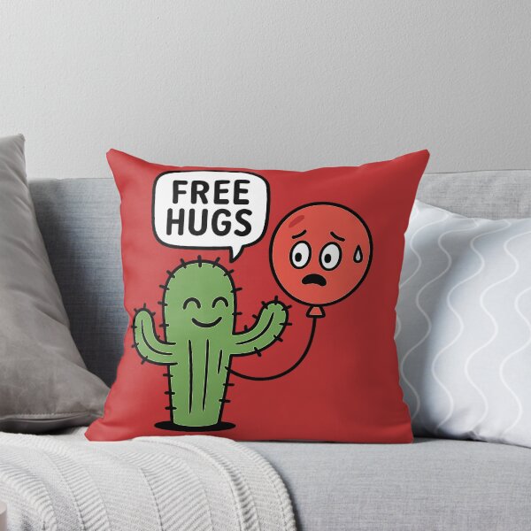 Item preview, Funny Cactus Free Hugs Balloon designed and sold by SnapLabDesigns.