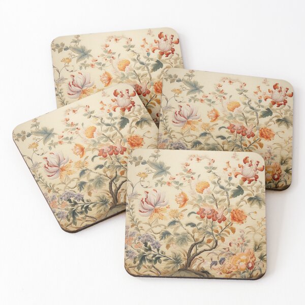 Item preview, Beige Silk Floral Wildflowers Carpet designed and sold by GrinGalore.