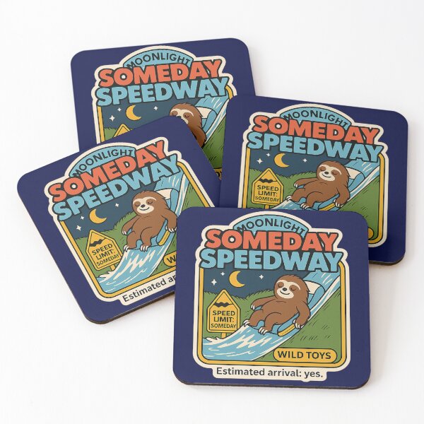 Item preview, Moonlight Sloth Someday Speedway Badge designed and sold by Derpy Lab .