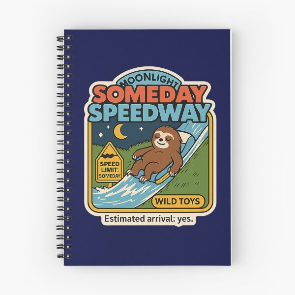 Item preview, Moonlight Sloth Someday Speedway Badge designed and sold by Derpy Lab .
