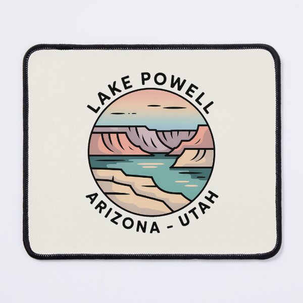 Item preview, Lake Powell Arizona Utah Minimalist Pastel Badge Sticker designed and sold by Horizon Tales.