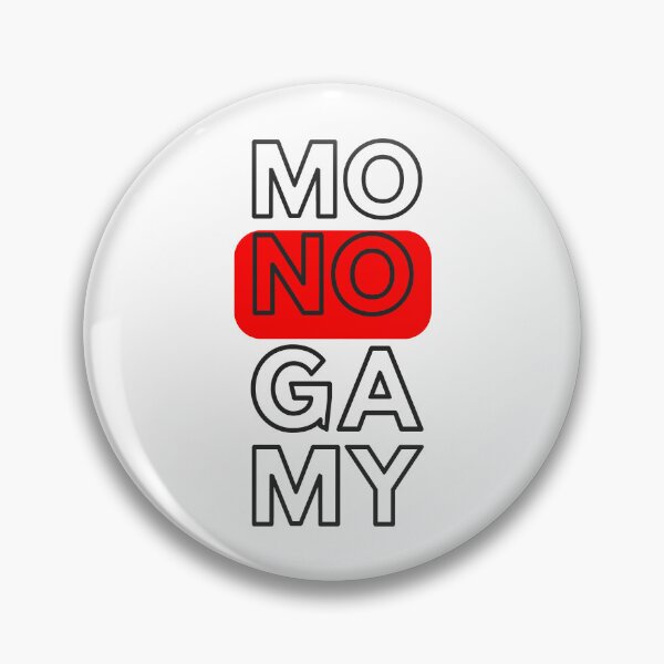 Item preview, Stacked Word MONOGAMY Featuring Bold Black Outline and Red Rectangle designed and sold by SplashTastic.