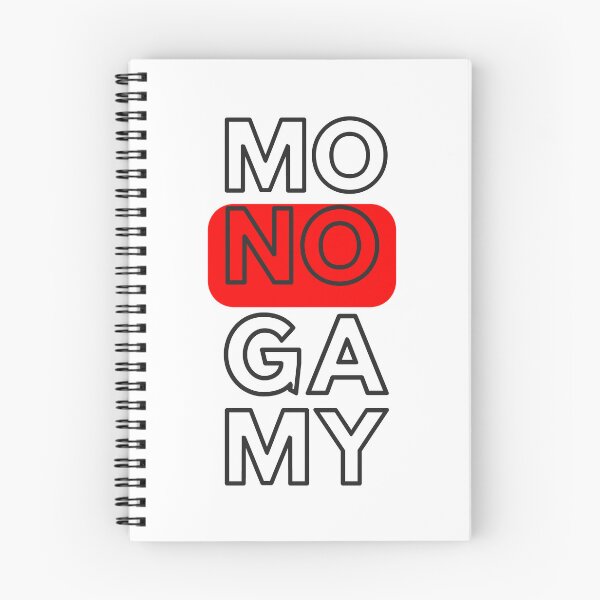 Item preview, Stacked Word MONOGAMY Featuring Bold Black Outline and Red Rectangle designed and sold by SplashTastic.