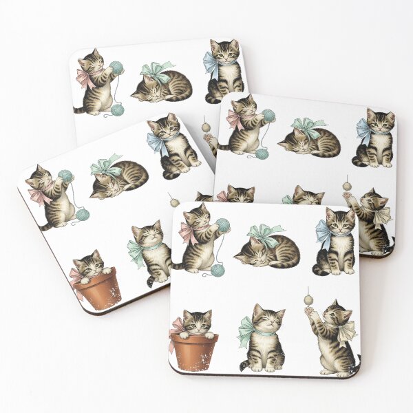 Item preview, Vintage kittens wearing bows designed and sold by dreephic22.
