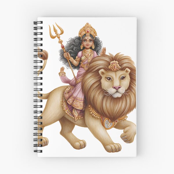 Aperçu de l'œuvre Déesse Maa Durga chevauchant un lion sacré créée et vendue par Asapusri.