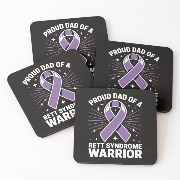 Item preview, Proud Dad of a Rett Syndrome Warrior | Purple Awareness Ribbon T-Shirt designed and sold by Wicked.Teez.