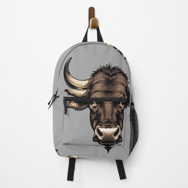 Item preview, Wild Buffalo Head Illustration | Powerful Bull Animal Art | Tribal Horned Design designed and sold by FABRIC_ARTS.