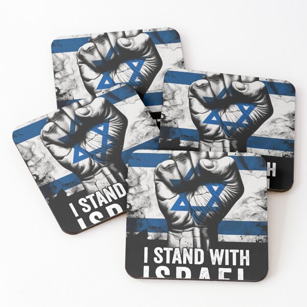 Item preview, I Stand With Israel Support For Israel Distressed Flag Fist designed and sold by CastilleDewell9.