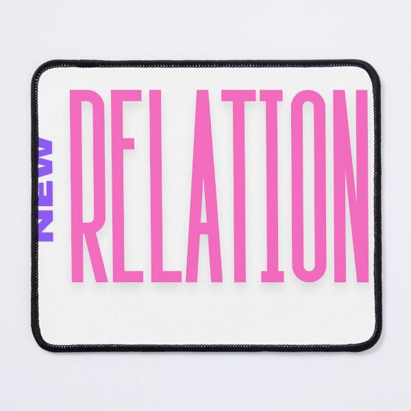 Item preview, New Relation Modern Typography Poster Design in Pink and Purple on Black Background designed and sold by PARINCREATE.