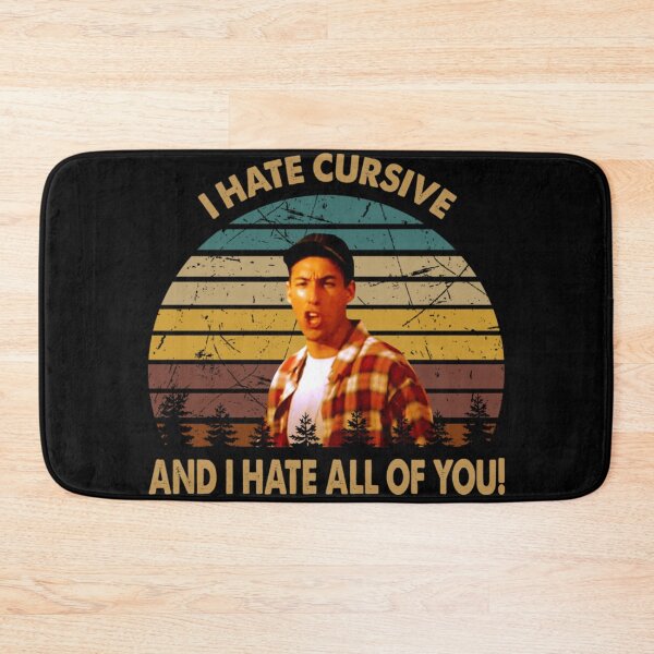 Item preview, I hate cursive and i hate all of you vintage  designed and sold by chmbrsbethany.