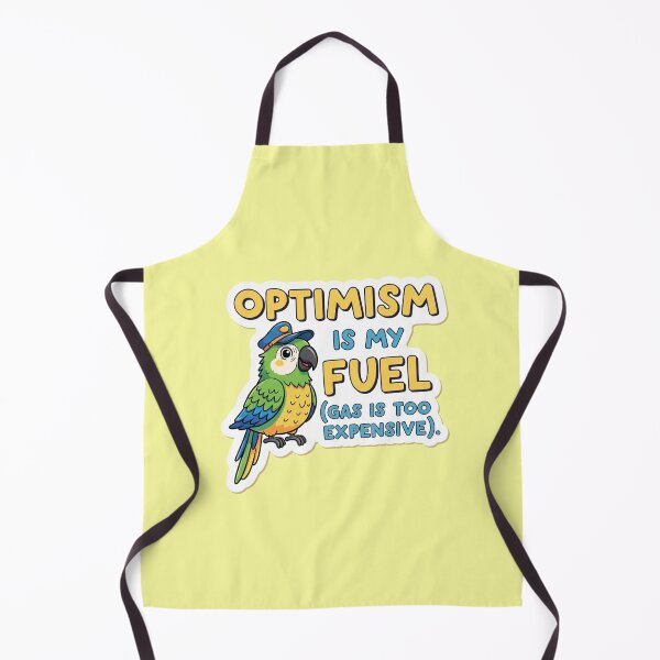 Item preview, "Optimism is My Fuel (Gas is Too Expensive)" - Cute Parrot Sticker designed and sold by bvdesignart.