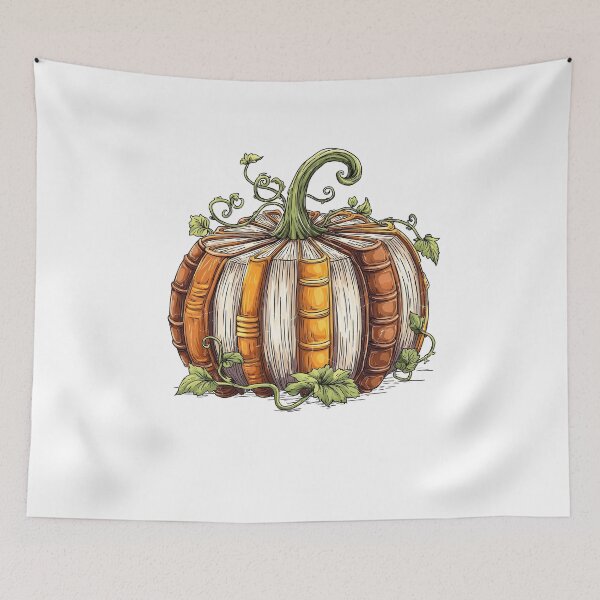 Item preview, Retro Fall Book Pumpkin designed and sold by Stephenbaile.
