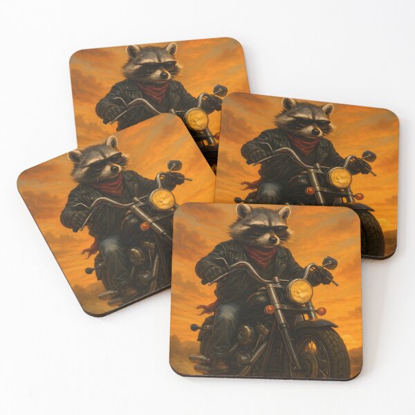 Item preview, Biker Raccoon – Route 66 Freedom designed and sold by VibeCircuit61.