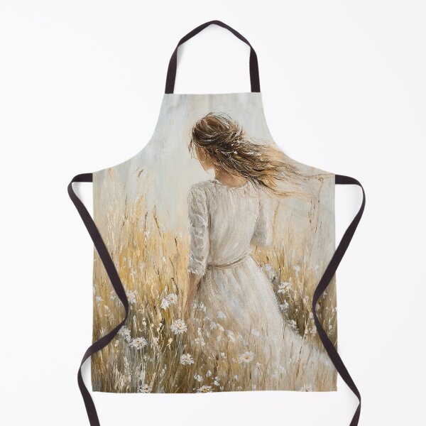 Item preview, Rustic Art, Girl on Wildflowers Field in Pastel Colors designed and sold by LaboPrint.