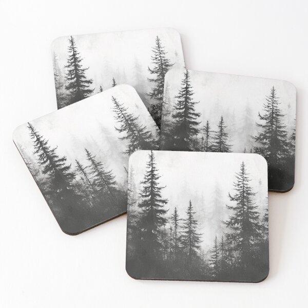 Item preview, Minimalist Deer Art, Winter Forest Black and White designed and sold by LaboPrint.