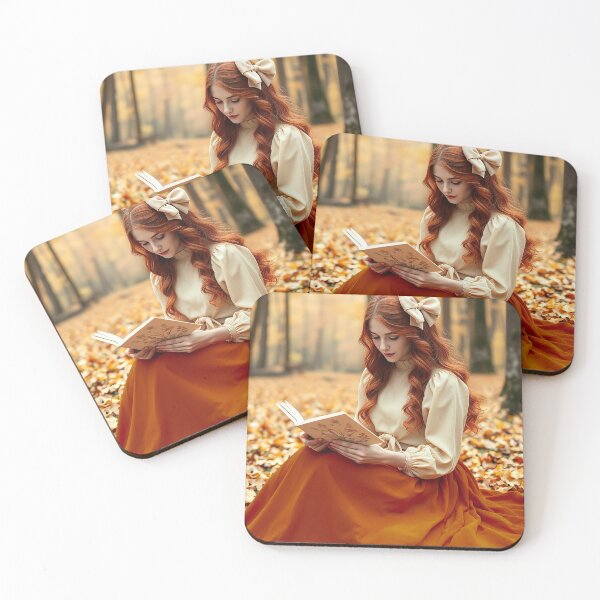 Item preview, A beautiful girl relaxing in fall designed and sold by Merrylands Artshop.