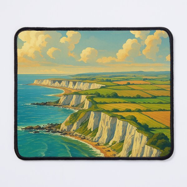 Item preview, Dover White Cliffs – Coastal England Vintage Travel Poster designed and sold by Fans-Favourites.