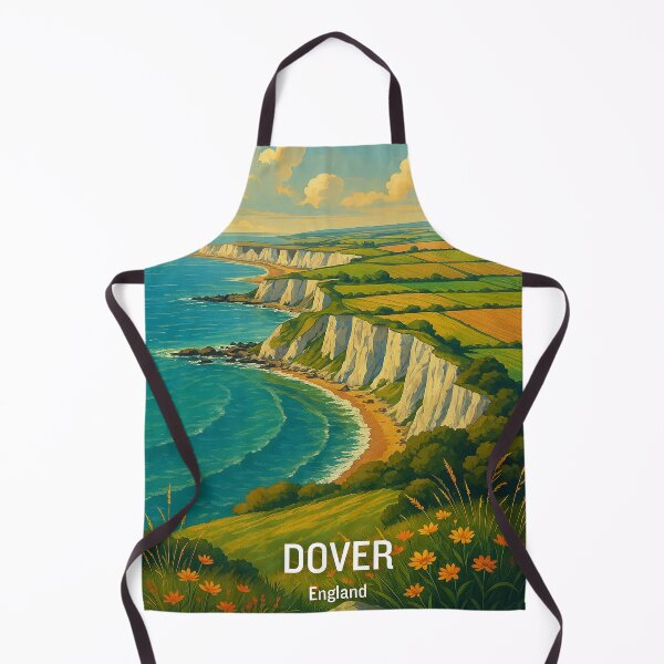 Item preview, Dover White Cliffs – Coastal England Vintage Travel Poster designed and sold by Fans-Favourites.