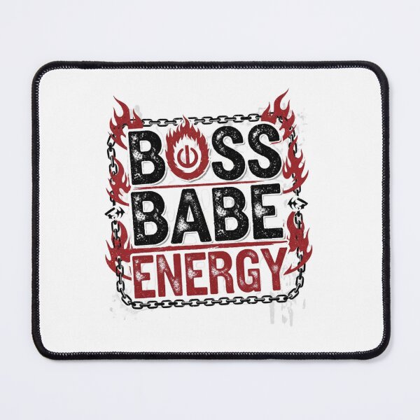 Item preview, Boss Babe Energy Power Button Flames Strong Women’s Design designed and sold by Aarvya Fashion Club ( A.F.C ).