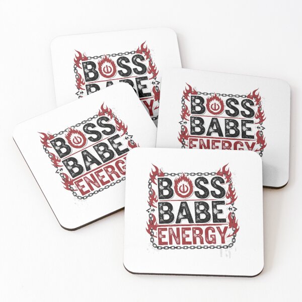 Item preview, Boss Babe Energy Power Button Flames Strong Women’s Design designed and sold by Aarvya Fashion Club ( A.F.C ).