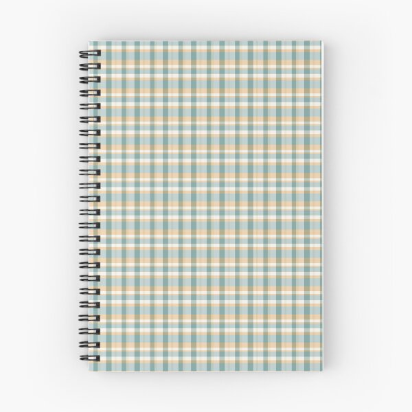 Item preview, Pastel green orange beige Square grid pattern Madras plaid designed and sold by EmeraldeaArt.