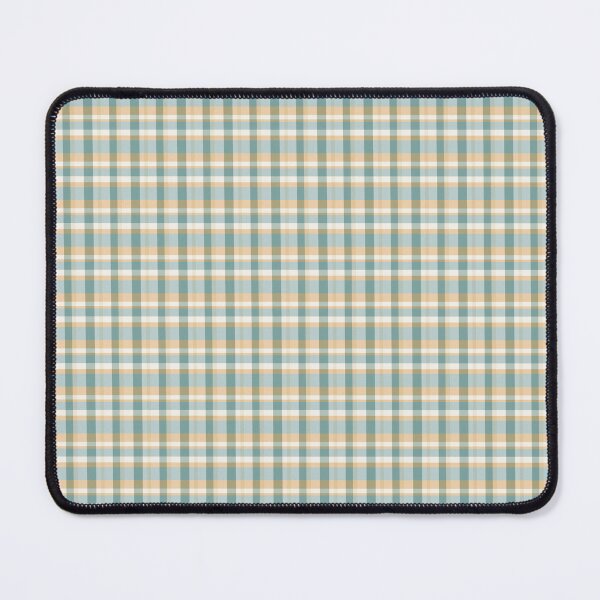 Item preview, Pastel green orange beige Square grid pattern Madras plaid designed and sold by EmeraldeaArt.