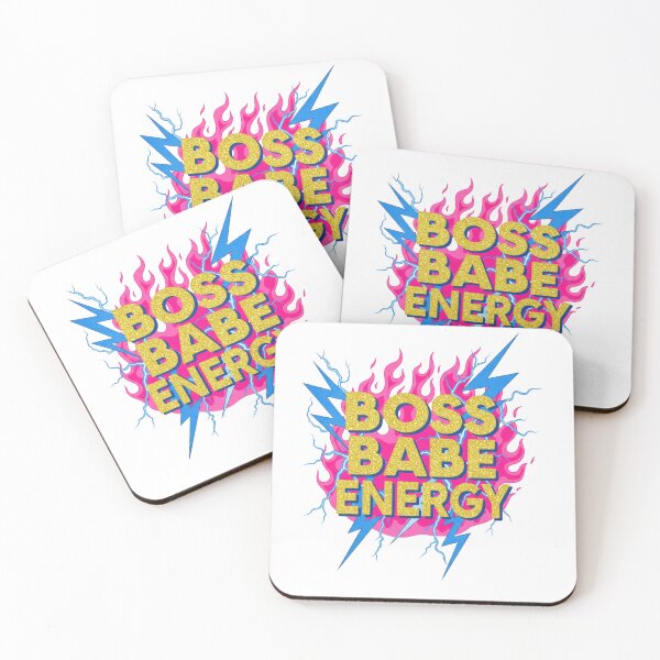 Item preview, Boss Babe Energy  Glitter Gold & Neon Power Design designed and sold by Aarvya Fashion Club ( A.F.C ).