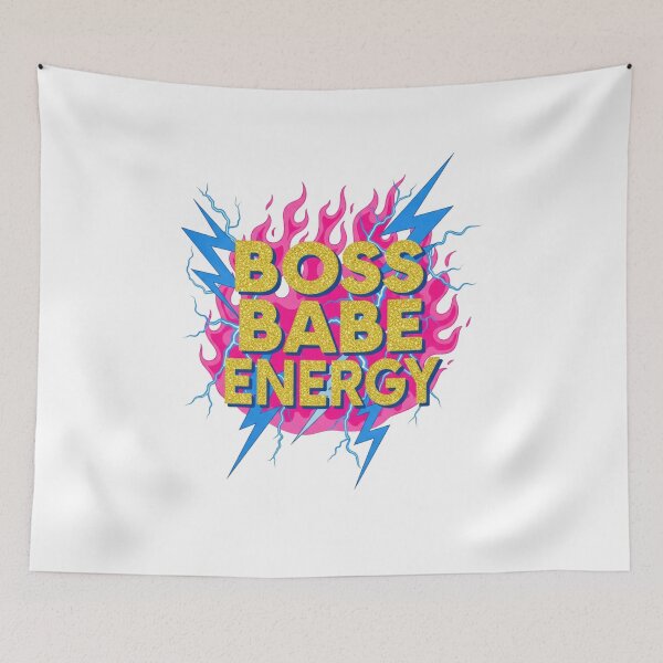 Item preview, Boss Babe Energy  Glitter Gold & Neon Power Design designed and sold by Aarvya Fashion Club ( A.F.C ).