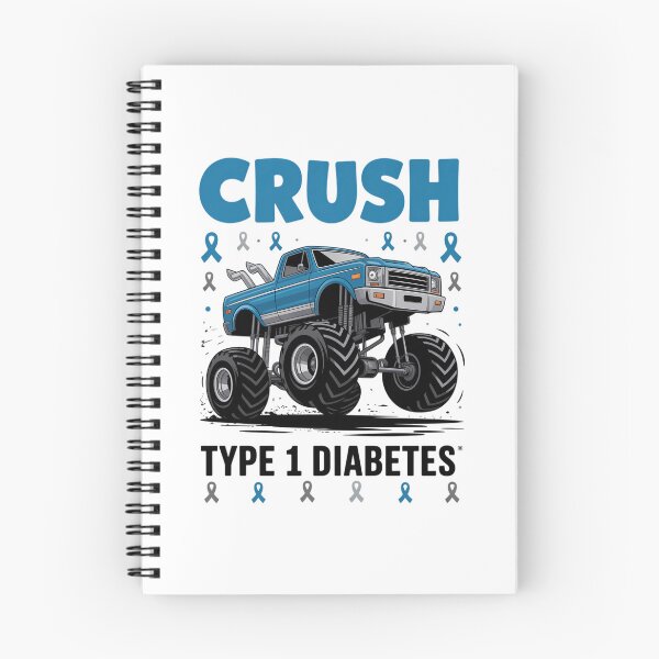 Item preview, Crush Type 1 Diabetes Awareness T1D Warrior Monster Truck designed and sold by CookWorldLaughs.