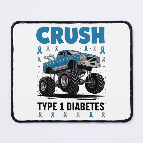 Item preview, Crush Type 1 Diabetes Awareness T1D Warrior Monster Truck designed and sold by CookWorldLaughs.