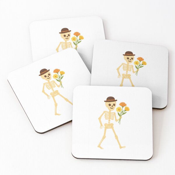 Item preview, Walking skeleton with Flowers sticker  designed and sold by Taika Tori Art .