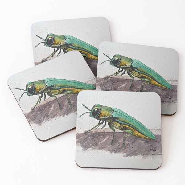 Item preview, Emerald Ash Borer Invasive Species Painting designed and sold by Stephen Emms.