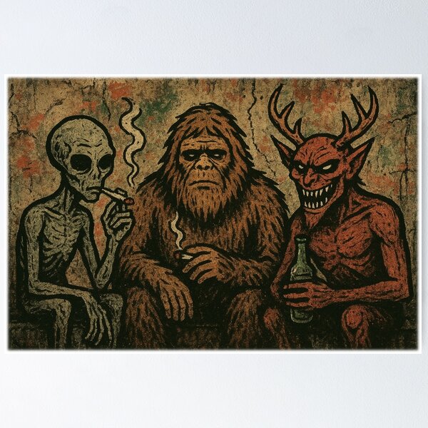 Item preview, stoned cryptids designed and sold by JRED Design.