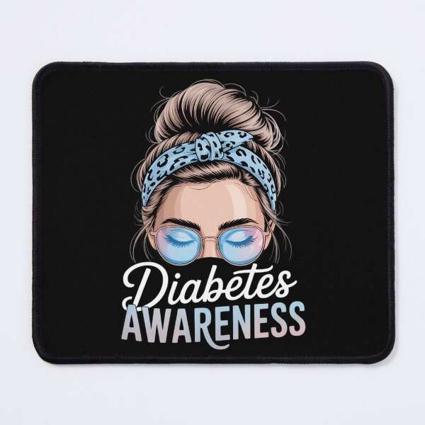 Item preview, Diabetes Awareness Messy Bun Hair Type T1D T2D Diabetes designed and sold by CookWorldLaughs.