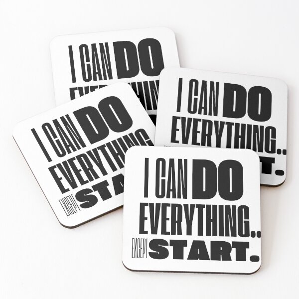 Item preview, I Can Do Everything Except Start – Procrastination Humor Quote for Students & Creatives designed and sold by SnarkyTextStudiO.