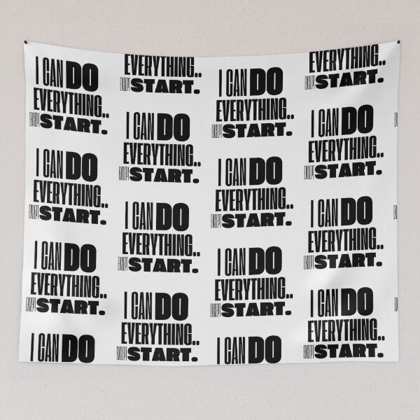 Item preview, I Can Do Everything Except Start – Procrastination Humor Quote for Students & Creatives designed and sold by SnarkyTextStudiO.