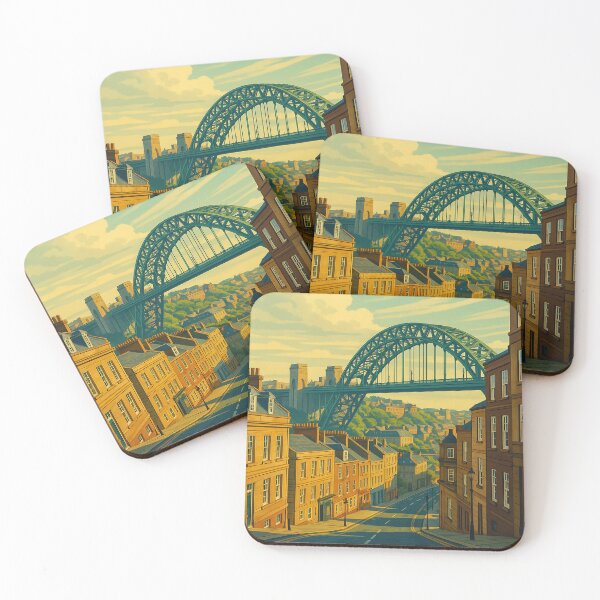 Item preview, Newcastle Tyne Bridge – England Vintage Travel Poster designed and sold by Fans-Favourites.