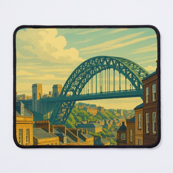 Item preview, Newcastle Tyne Bridge – England Vintage Travel Poster designed and sold by Fans-Favourites.