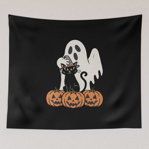 Item preview, Halloween shopping Ghost Cat designed and sold by CandyVenom.
