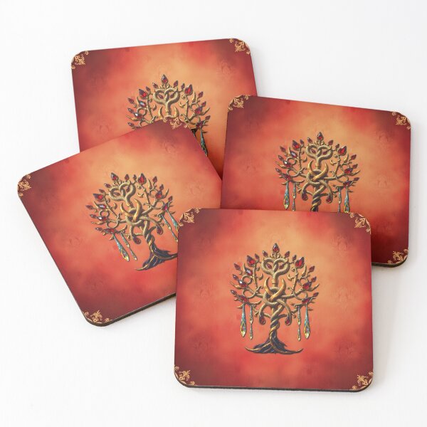 Item preview, Golden Tree of Life with Red Gemstones  designed and sold by nicky2342.