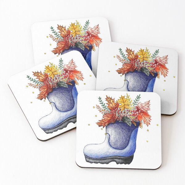 Item preview, Autumn Leaves in a Rain Boot - Fall Season Design designed and sold by Kozhyna.