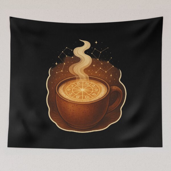Item preview, Astrology Coffee Art | Zodiac Latte Constellation Design designed and sold by HerDreamCodes.