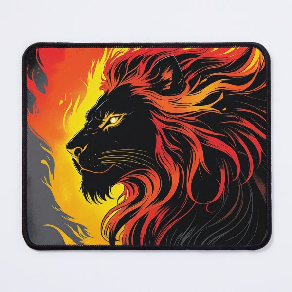 Item preview, Fire Lion Artwork - Fiery Beast Illustration designed and sold by faleisvolen22.