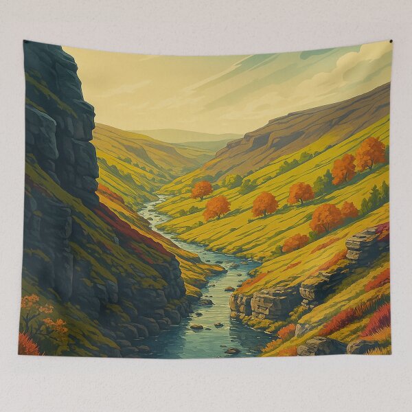 Artikelvorschau, Peak District England – Vintage Reiseposter Stil Landschaft entworfen und verkauft von Fans-Favourites.