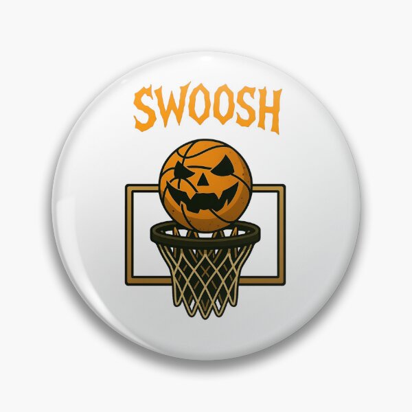 Item preview, Halloween Basketball Pumpkin – Spooky Swoosh Design designed and sold by CrisAidream.
