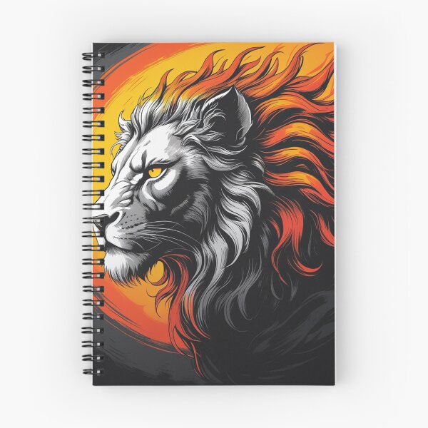 Item preview, Flaming Lion Head - Powerful Animal Design designed and sold by faleisvolen22.